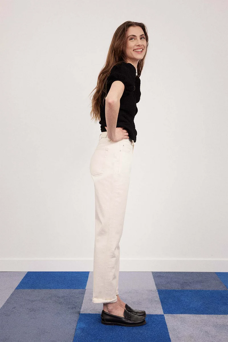 Jean girlfriend écru
