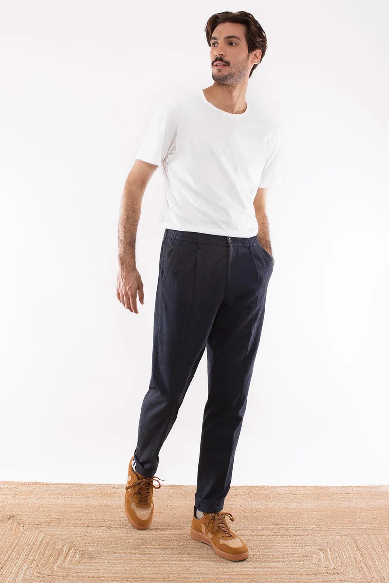 Pantalon Chaud Bleu Marine