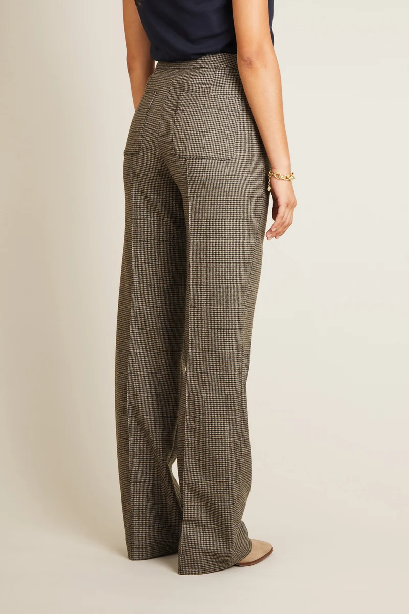 Pantalon poches plaquées pied de puce