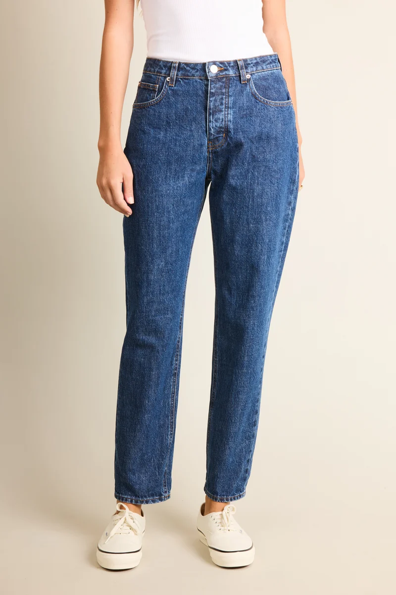 Jean droit bleu