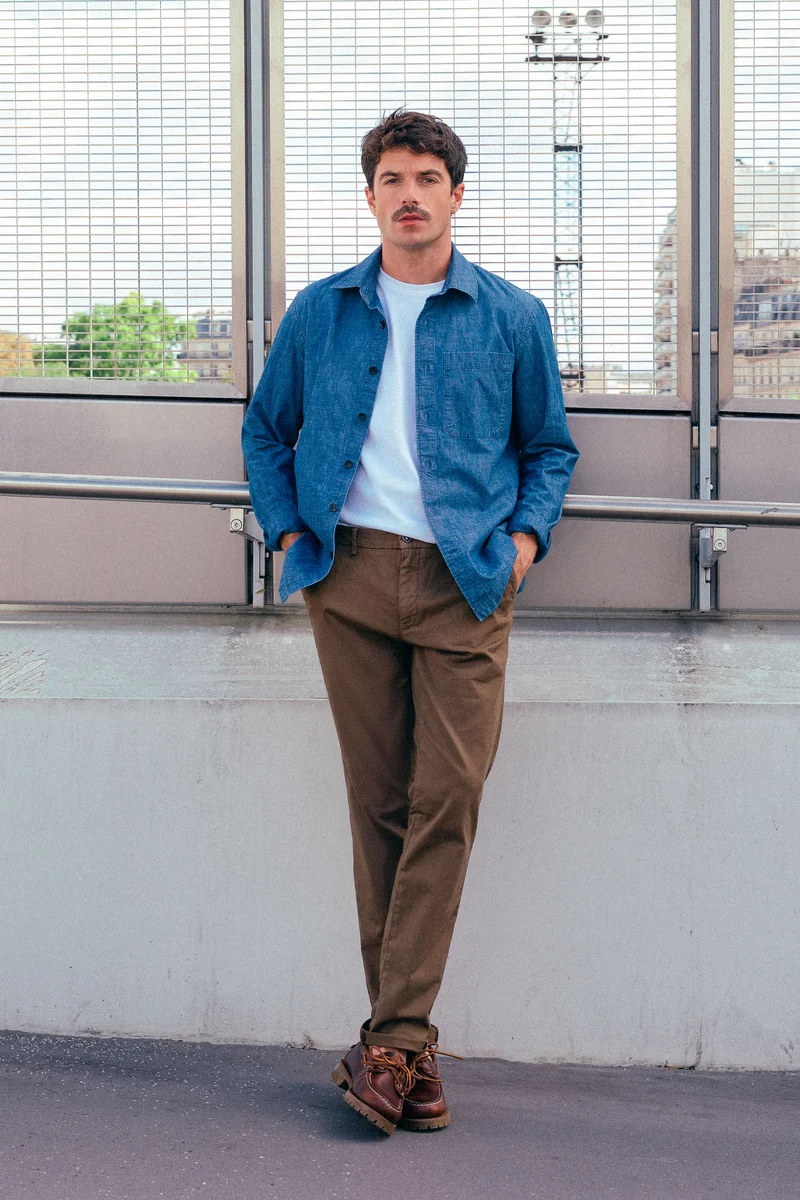 Chino easy semi-slim tabac