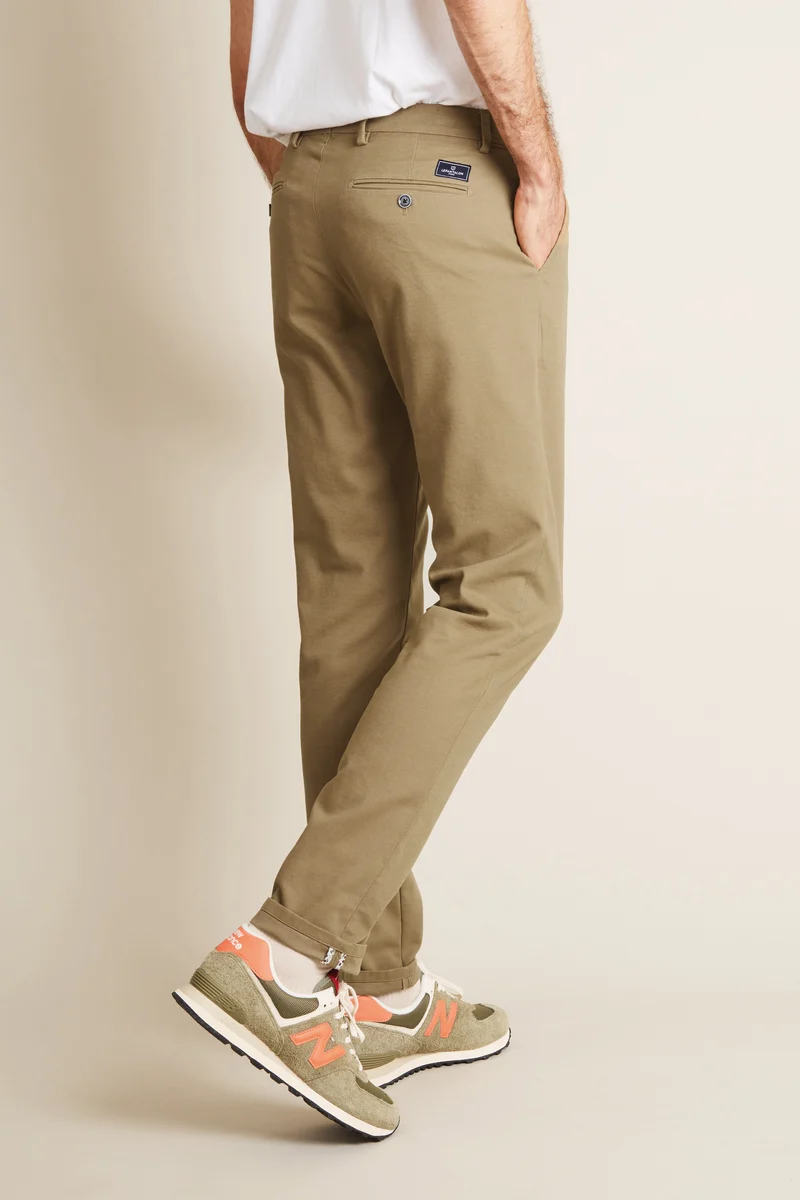 Chino texturé beige foncé