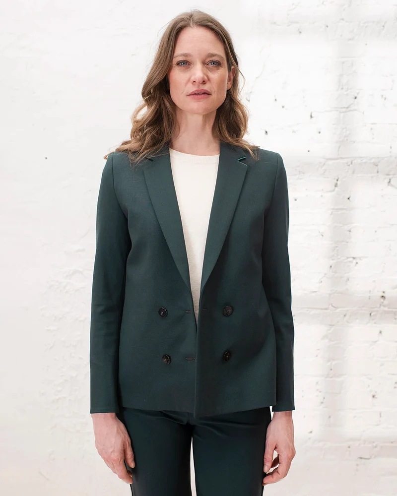 Veste croisée Boston - Vert Bouteille