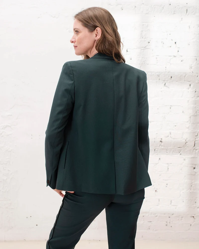 Veste croisée Boston - Vert Bouteille