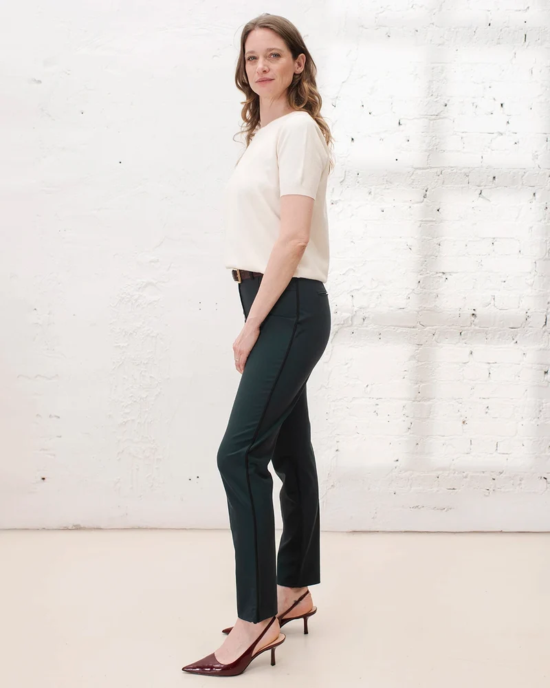 Pantalon Cigarette New-York - Vert Bouteille