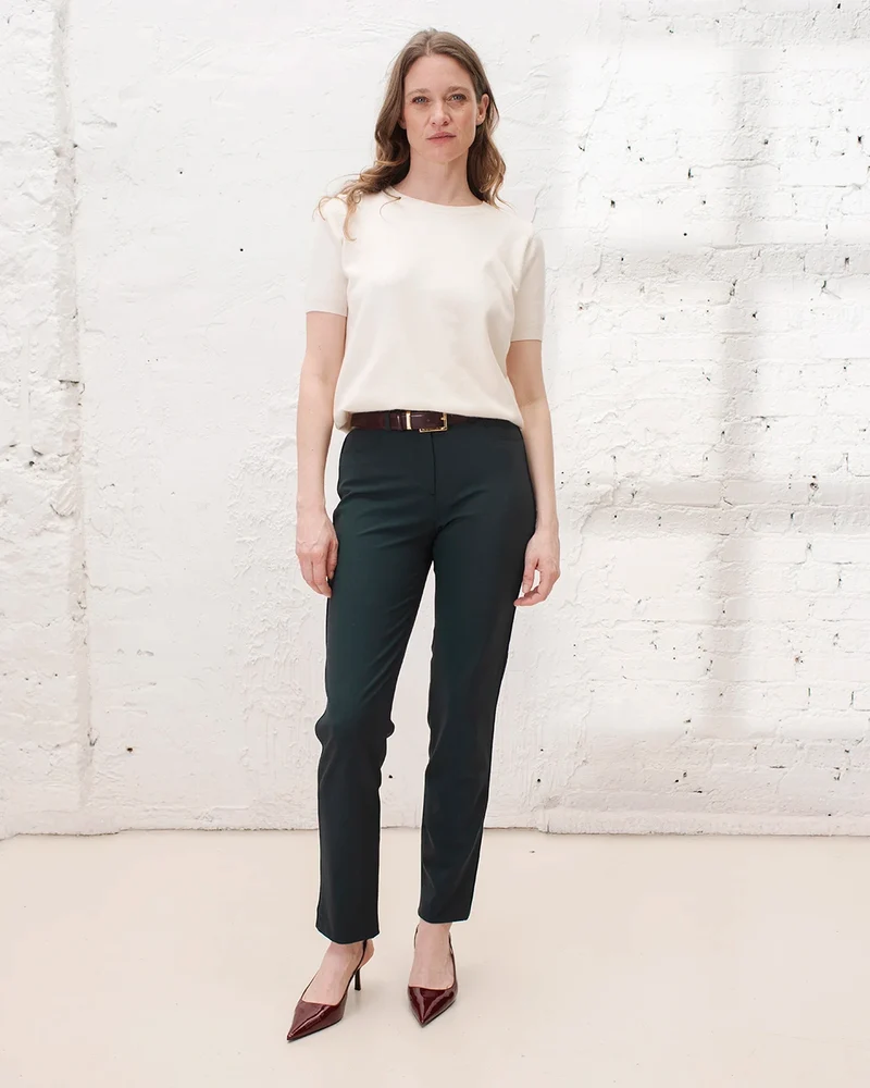 Pantalon Cigarette New-York - Vert Bouteille