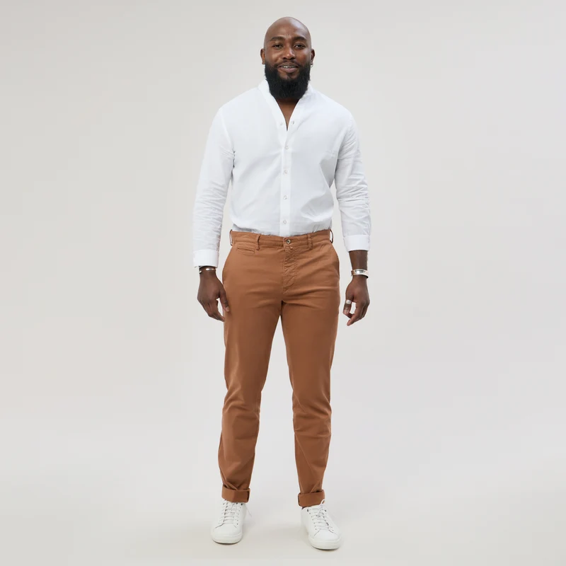 Pantalon "Pornichet E25" Chino Terracotta