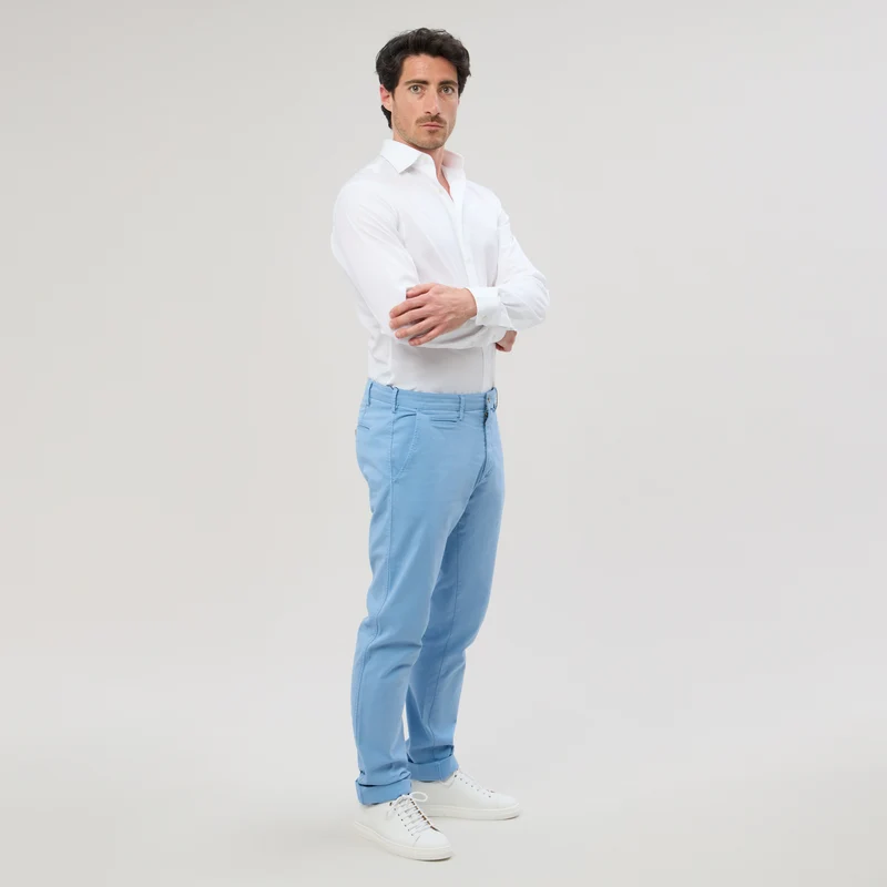Pantalon "Pornichet E25" Chino Bleu Ciel