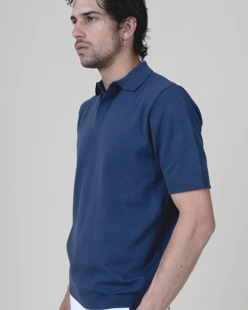 Polo "Eden Roc" Bleu comme Gatsby