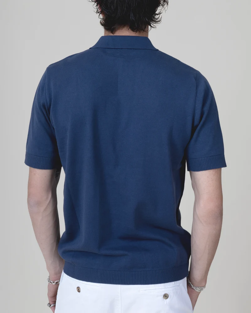Polo "Eden Roc" Bleu comme Gatsby