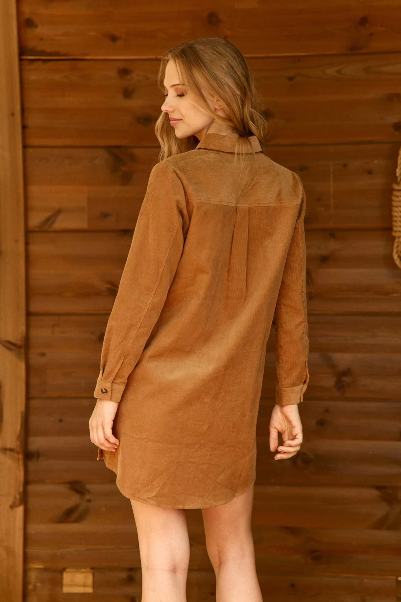 Riely - Robe en velours côtelé