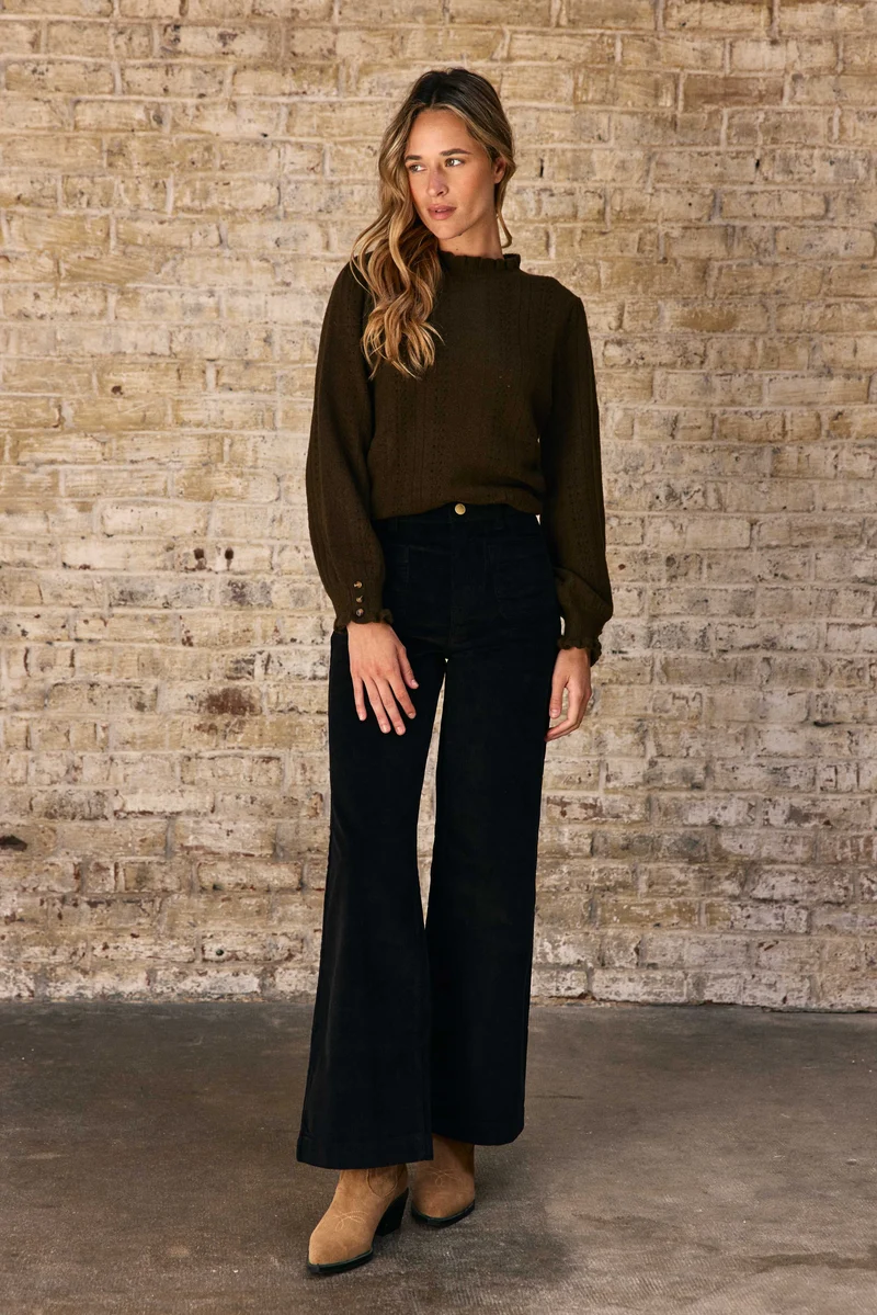 Atlanty - Pantalon large en velours