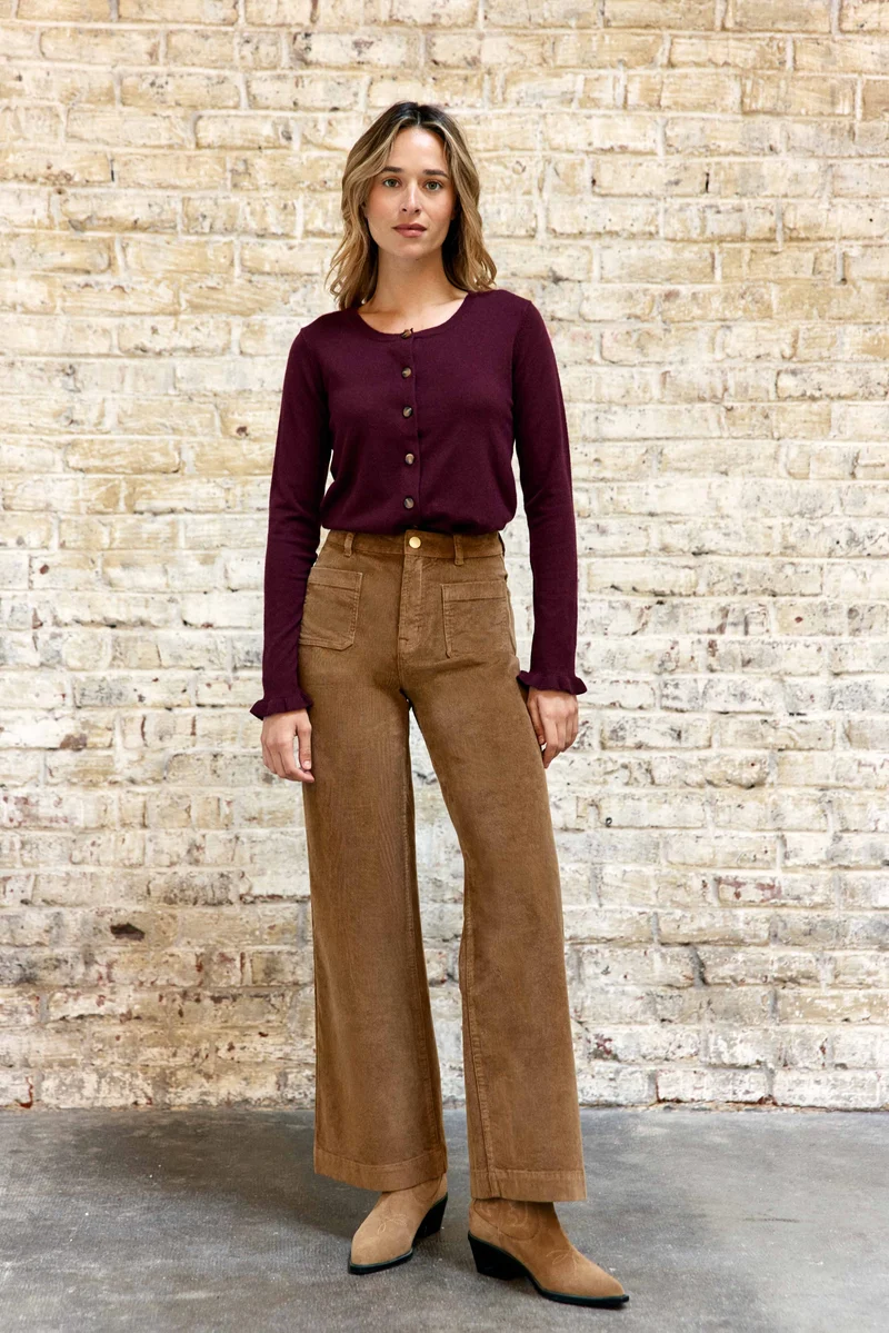 Atlanty - Pantalon large en velours