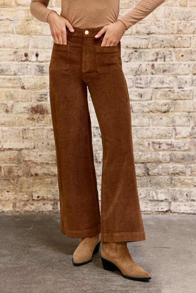 Atlanty - Pantalon large en velours