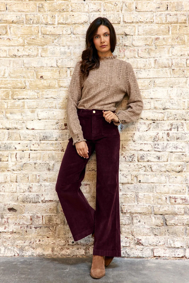 Atlanty - Pantalon large en velours