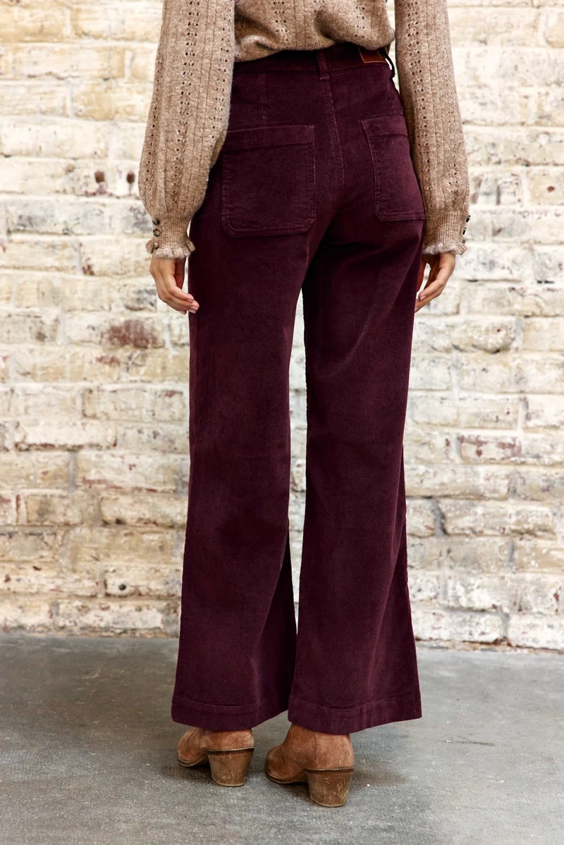 Atlanty - Pantalon large en velours