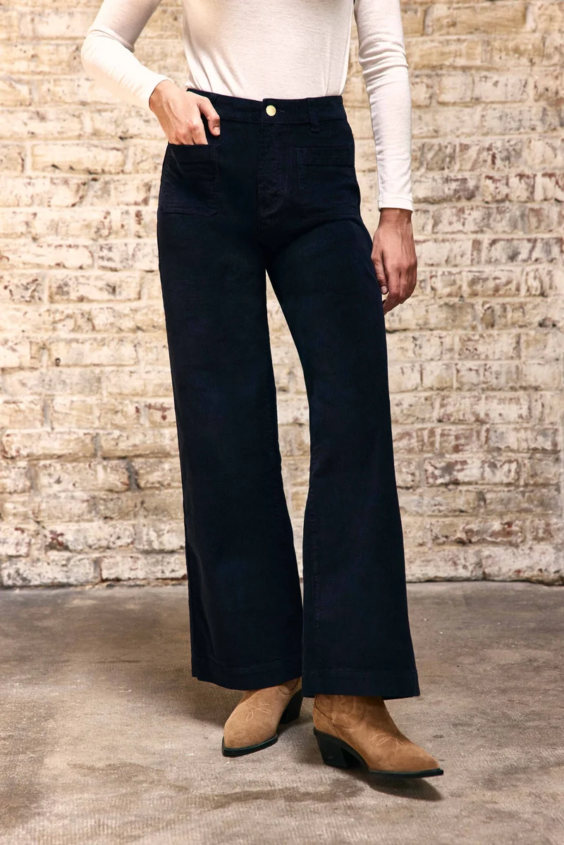 Atlanty - Pantalon large en velours