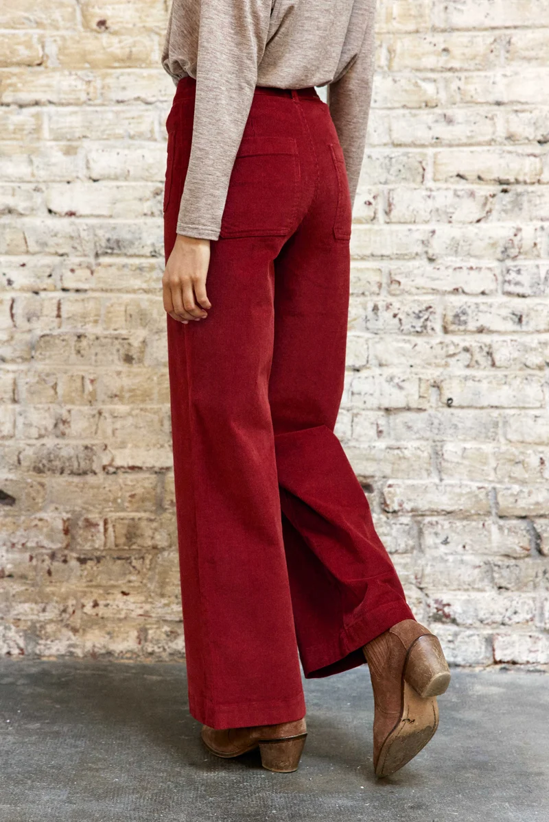 Atlanty - Pantalon large en velours