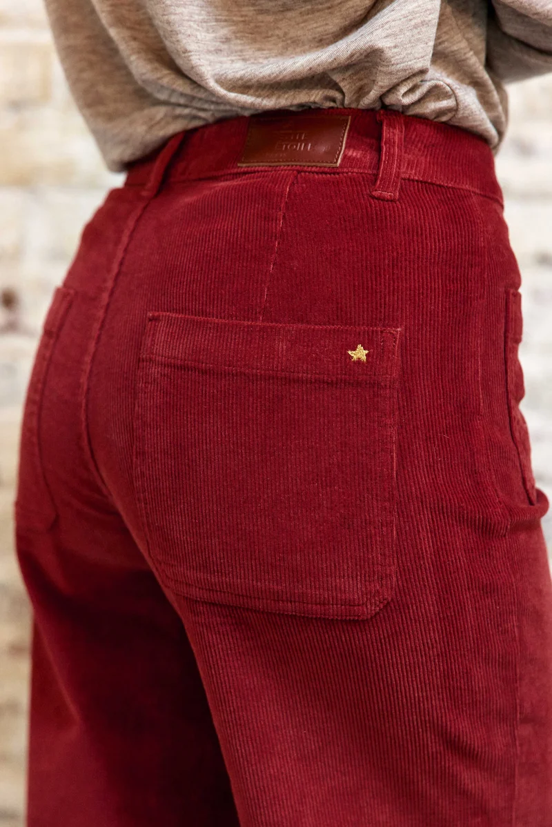 Atlanty - Pantalon large en velours