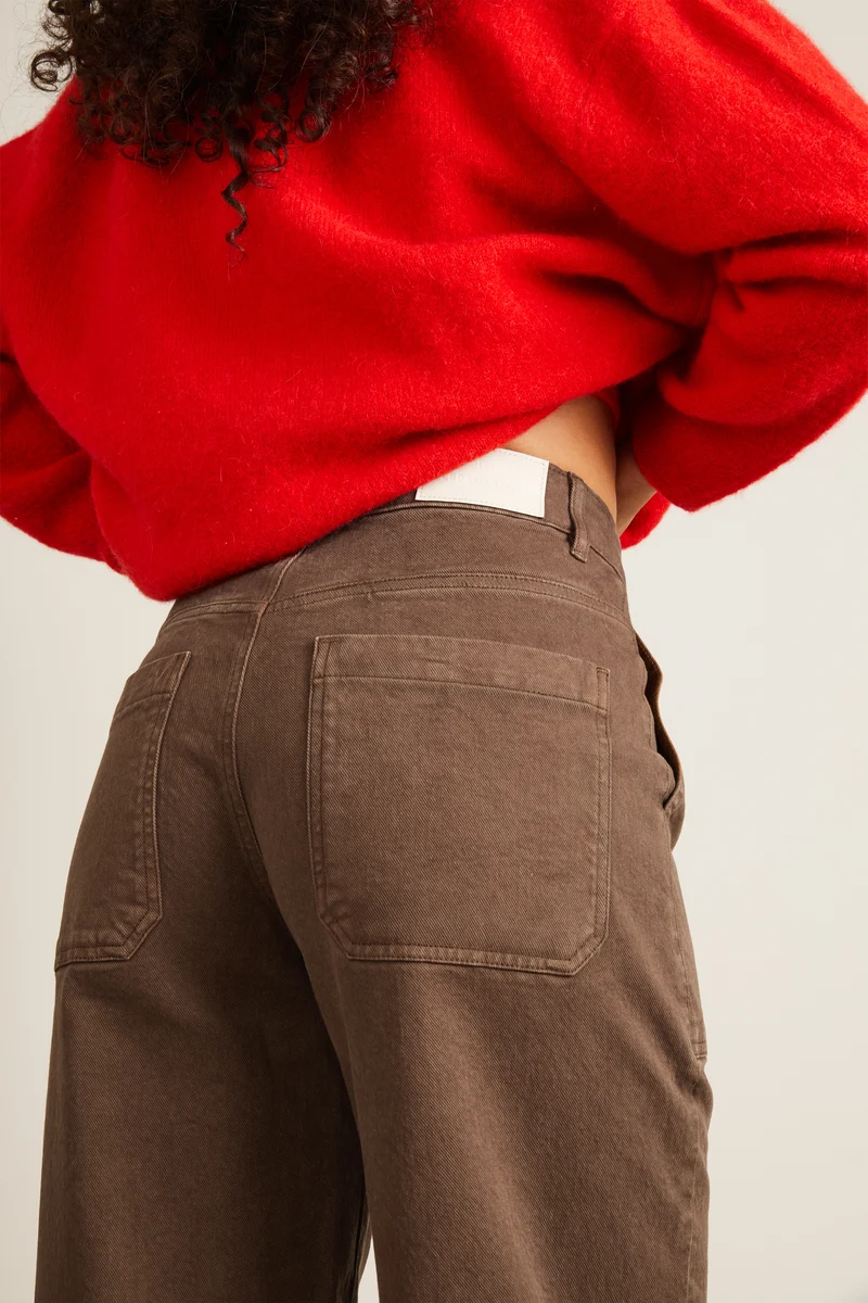 Jean balloon marron