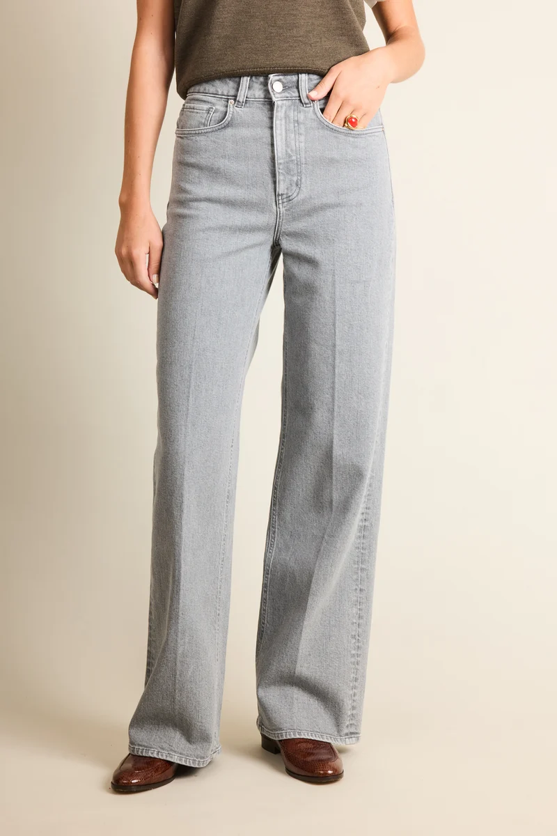 Jean wideleg gris