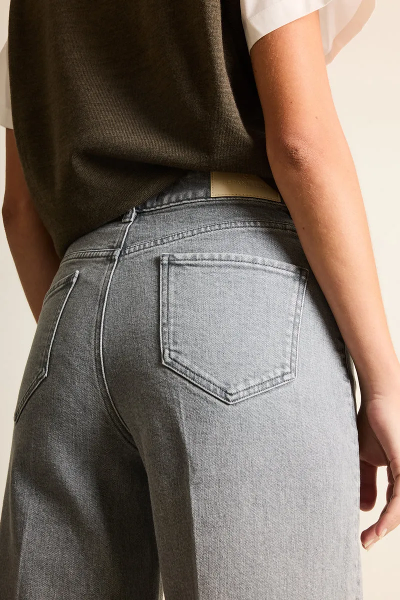 Jean wideleg gris