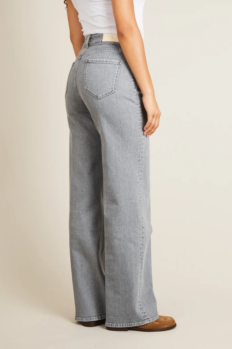 Jean wideleg gris