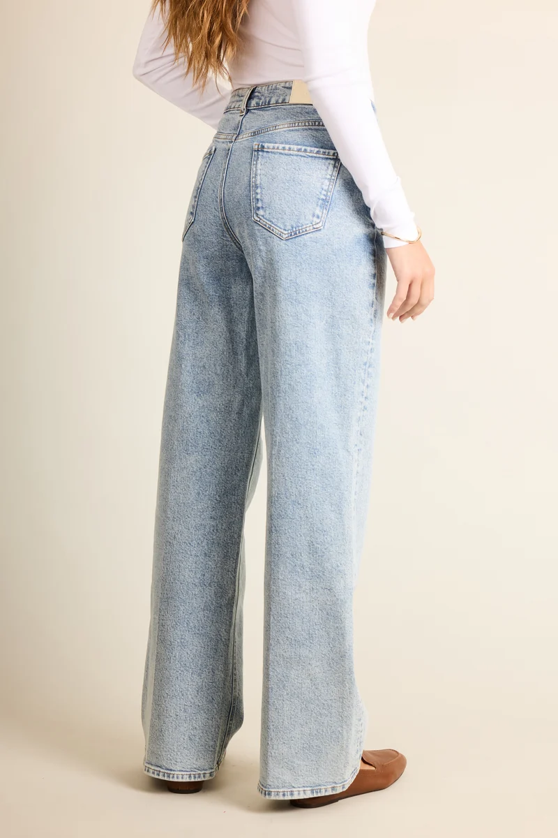Jean wideleg bleached