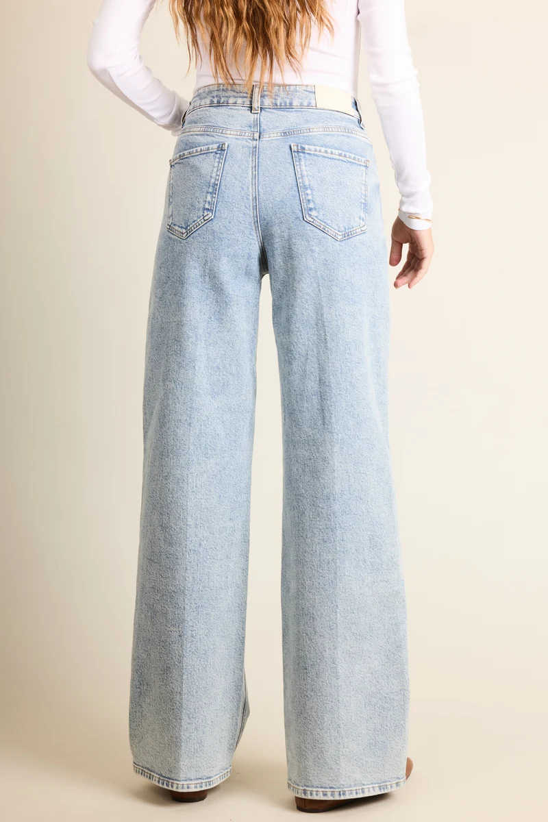 Jean wideleg bleached