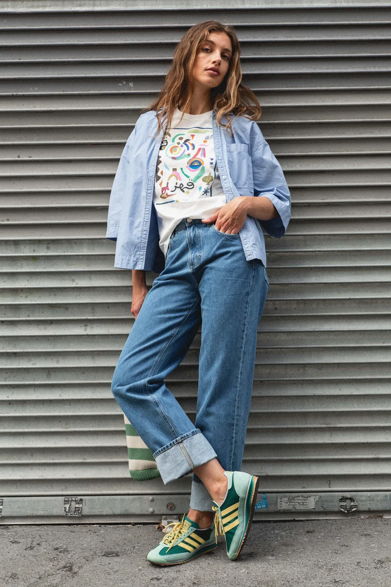 Jean boyfriend middle blue