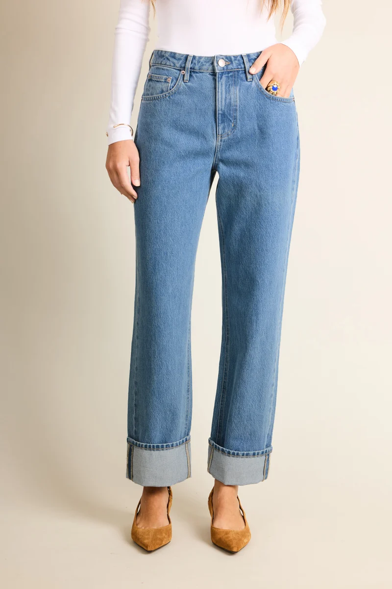 Jean boyfriend middle blue