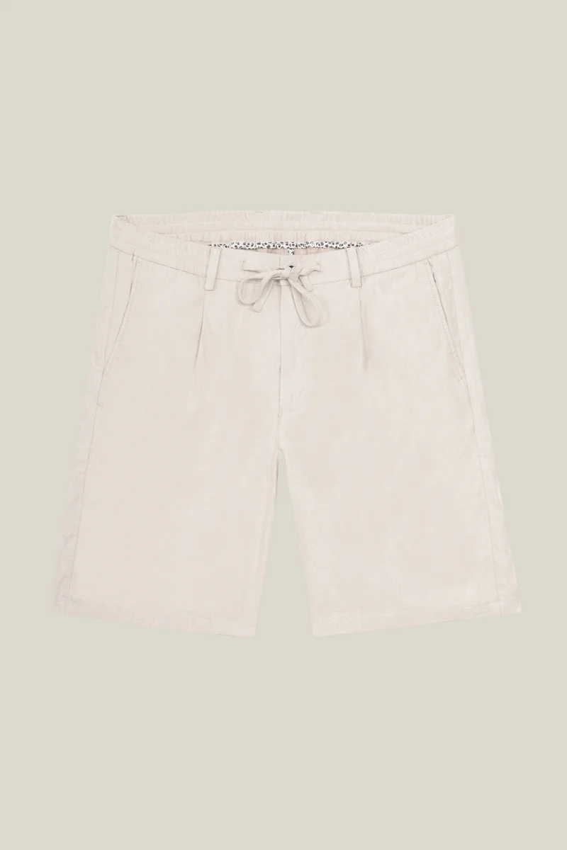 Bermuda coton-lin écru