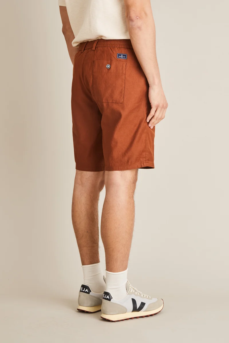 Bermuda coton-lin terracotta