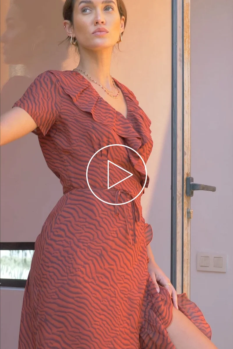 Robe Volage en soie Terre Cuite