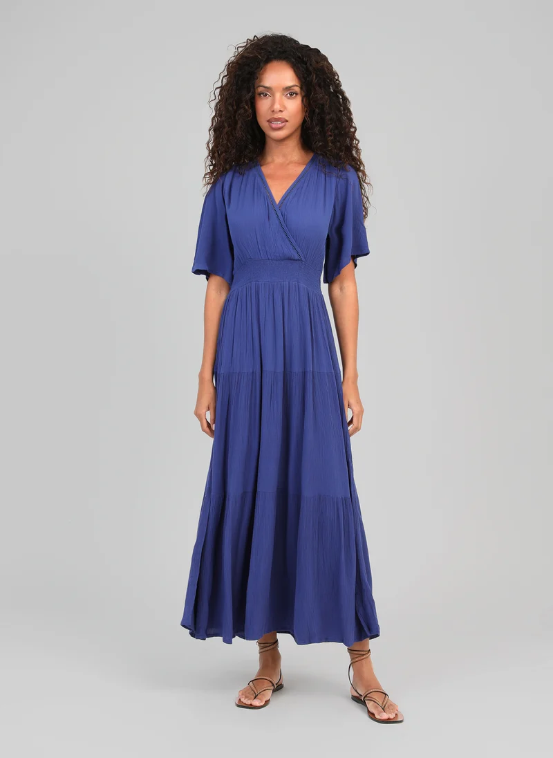 ROBE LONGUE OSUNCHALA bleu