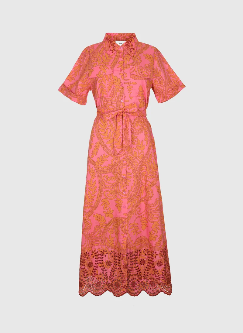 ROBE LONGUE OLAVIANE twiggy rose
