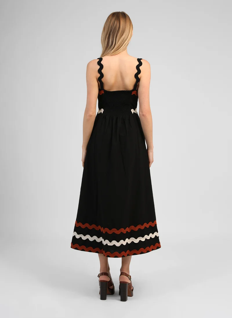 ROBE LONGUE OVALENTIN noir
