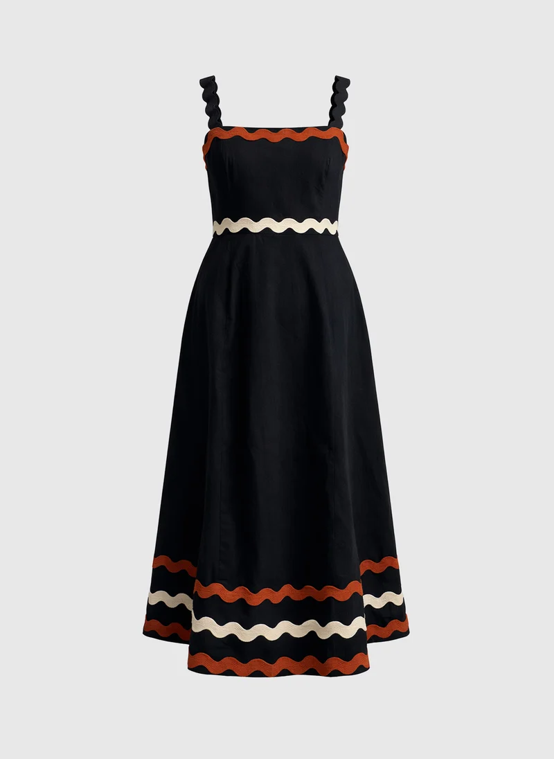 ROBE LONGUE OVALENTIN noir