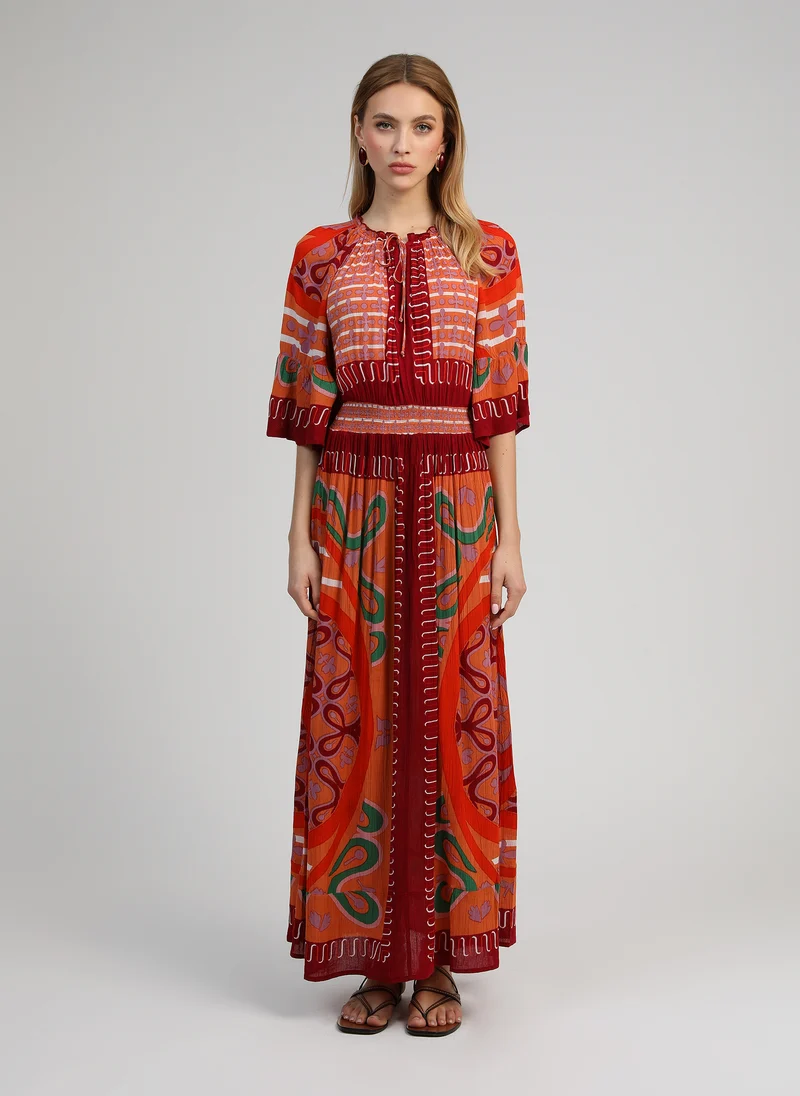 ROBE LONGUE OLYMPY carkova caramel