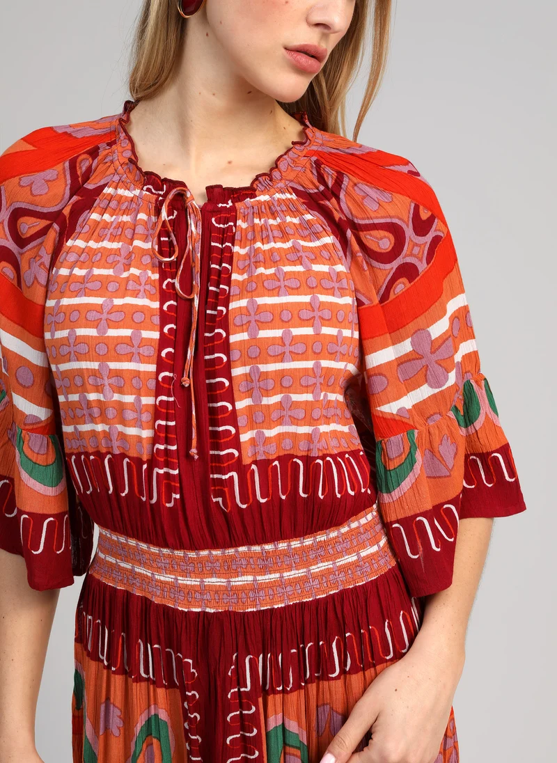 ROBE LONGUE OLYMPY carkova caramel