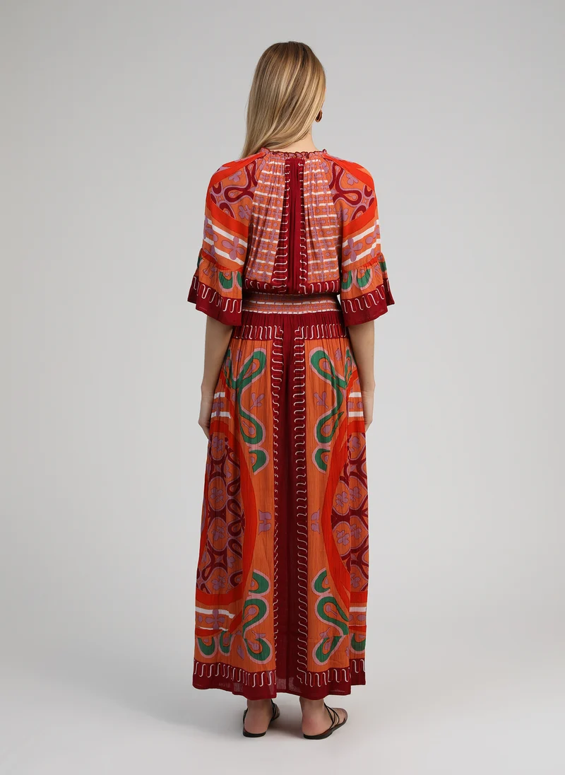 ROBE LONGUE OLYMPY carkova caramel