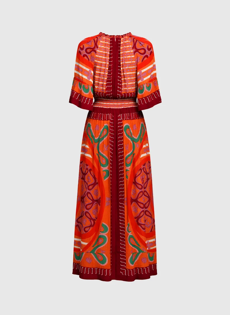 ROBE LONGUE OLYMPY carkova caramel