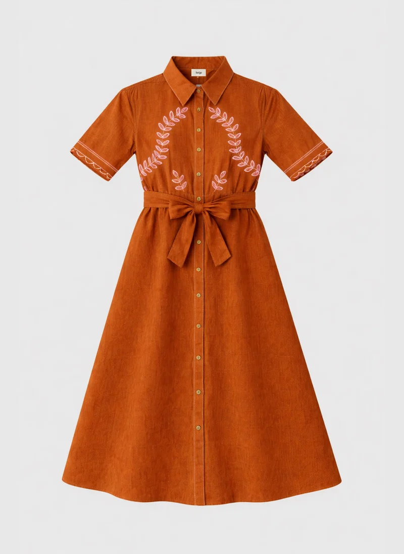 ROBE LONGUE OSMINA caramel