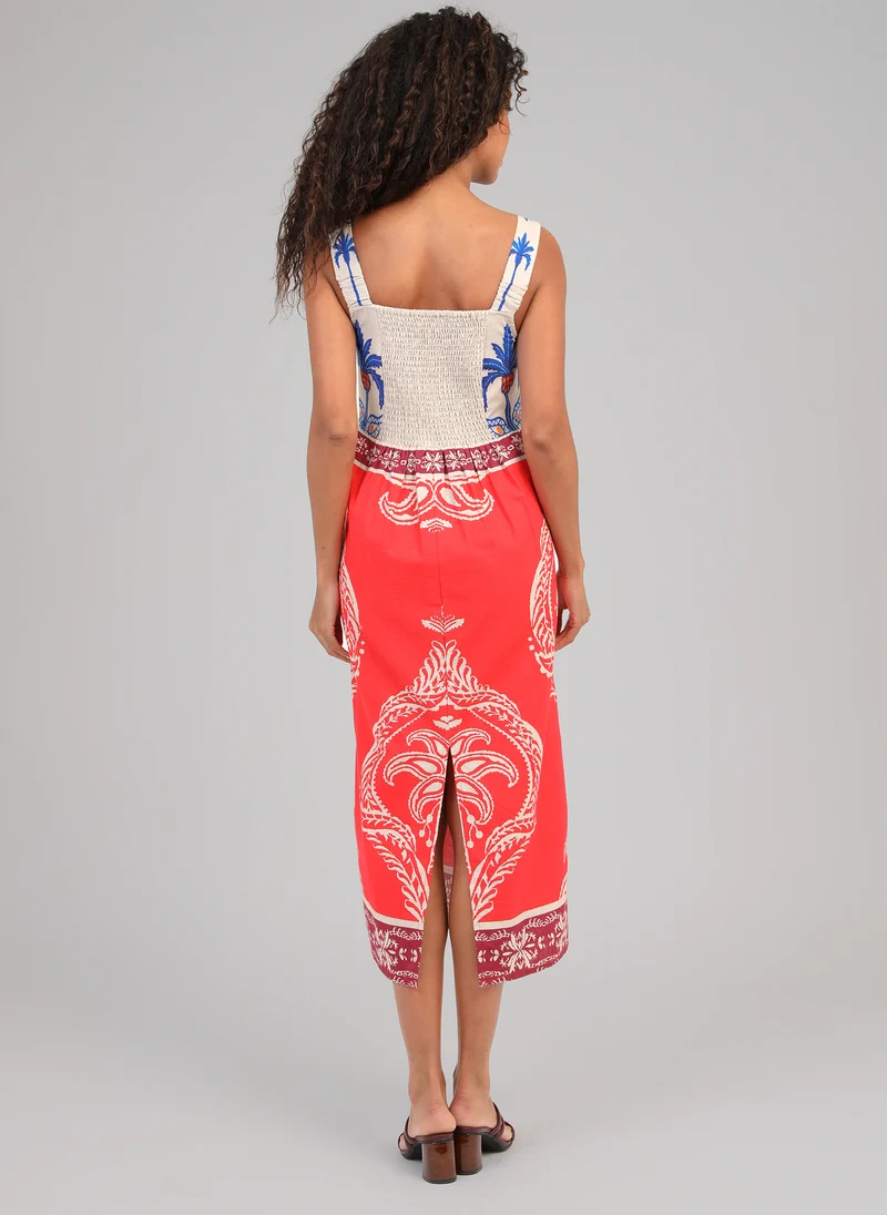 ROBE MIDI OLENIE tivoli rouge