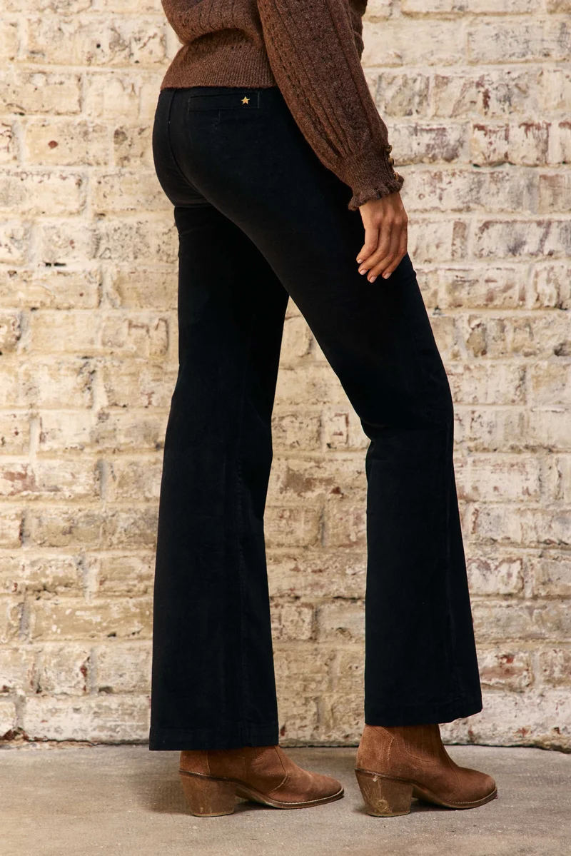 Sonny - Pantalon flare en velours