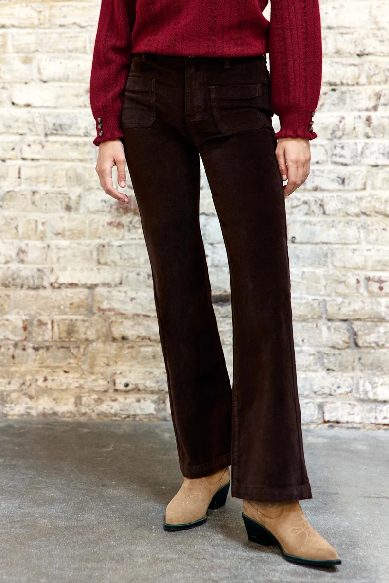 Sonny - Pantalon flare en velours