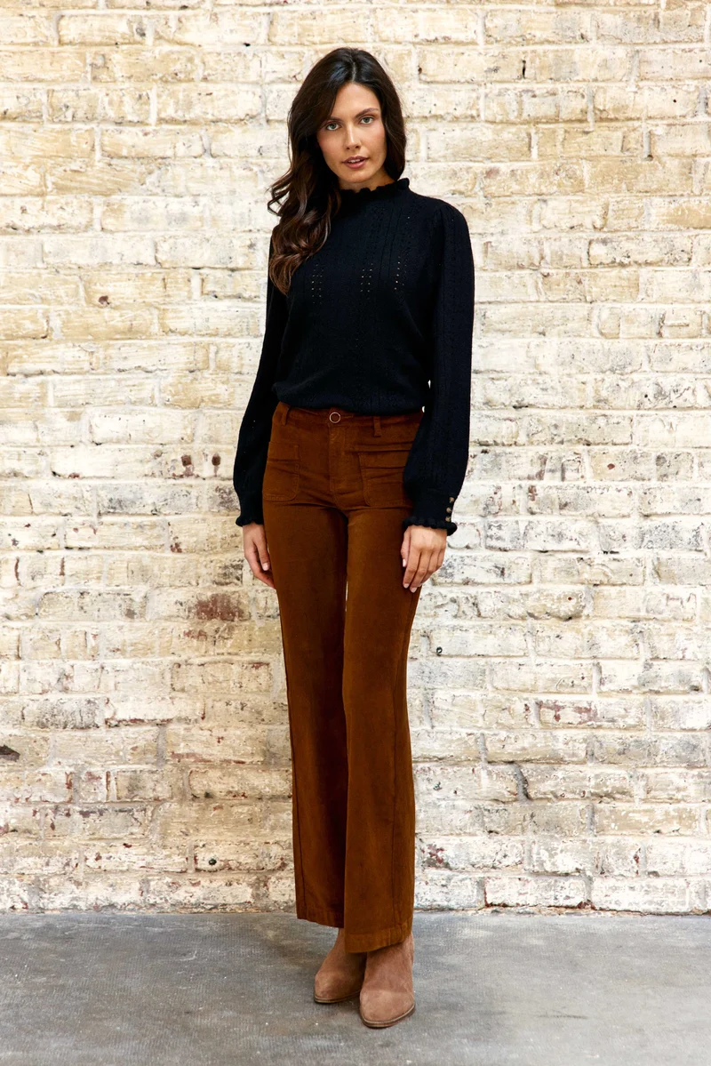 Sonny - Pantalon flare en velours