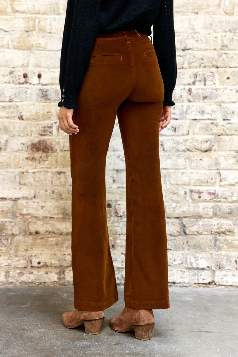 Sonny - Pantalon flare en velours