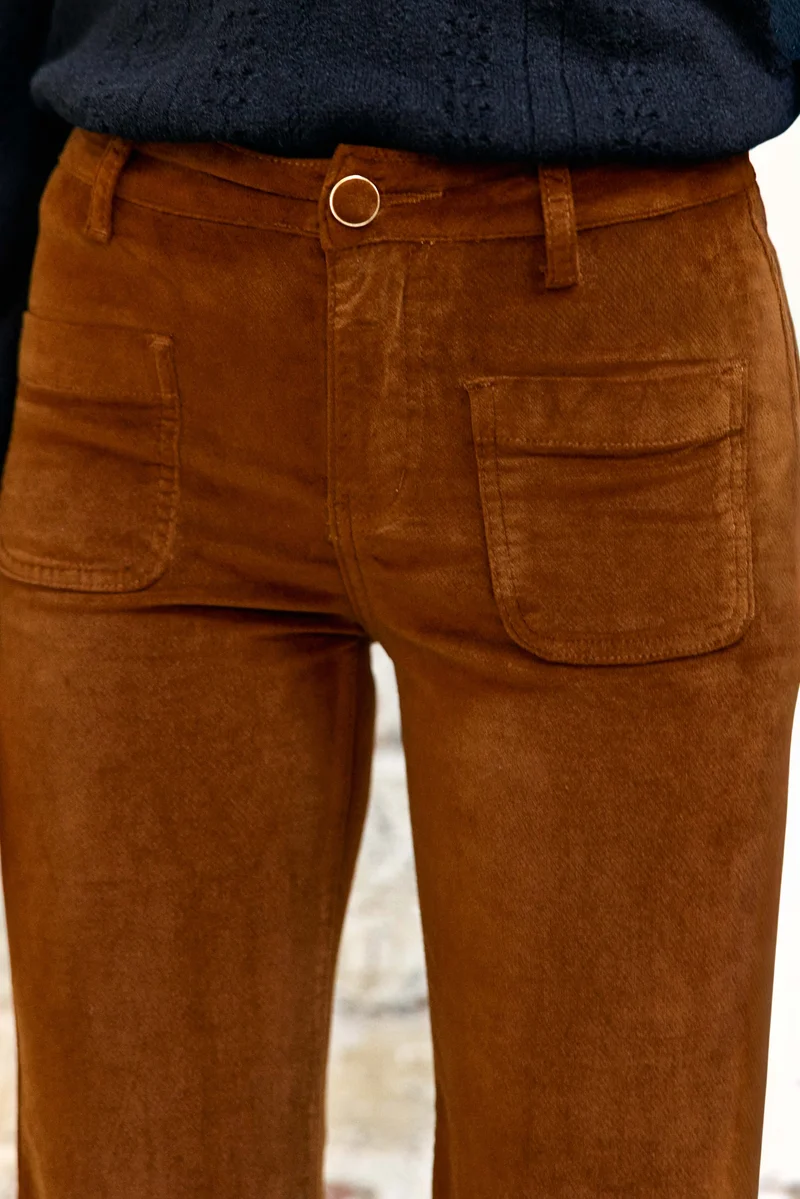 Sonny - Pantalon flare en velours