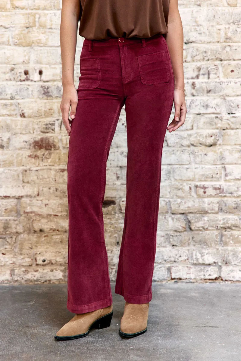 Sonny - Pantalon flare en velours